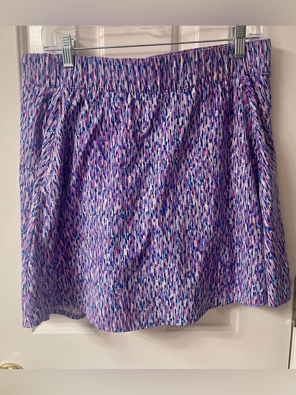 Talbots purple print skort